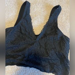 aerie black lace bralette